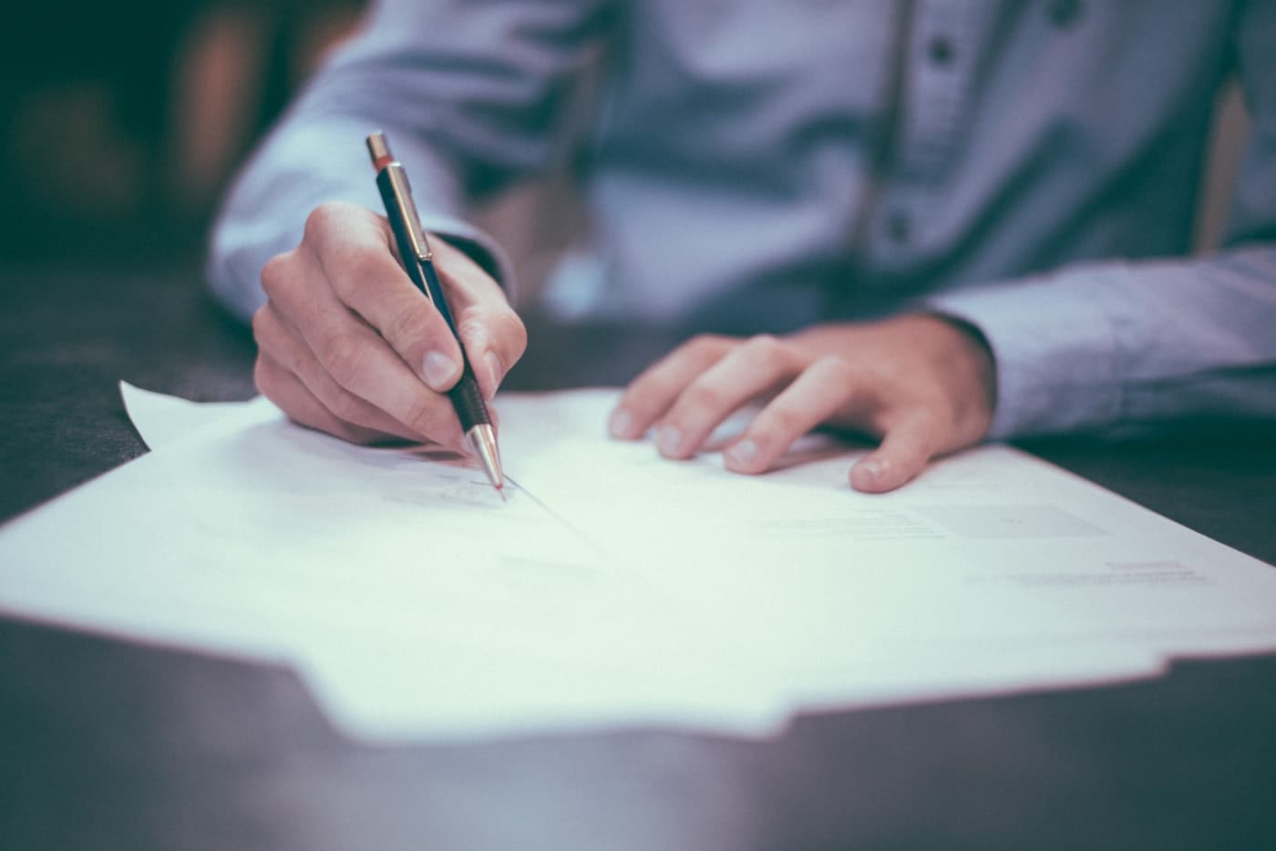 Accountant working with financial documents