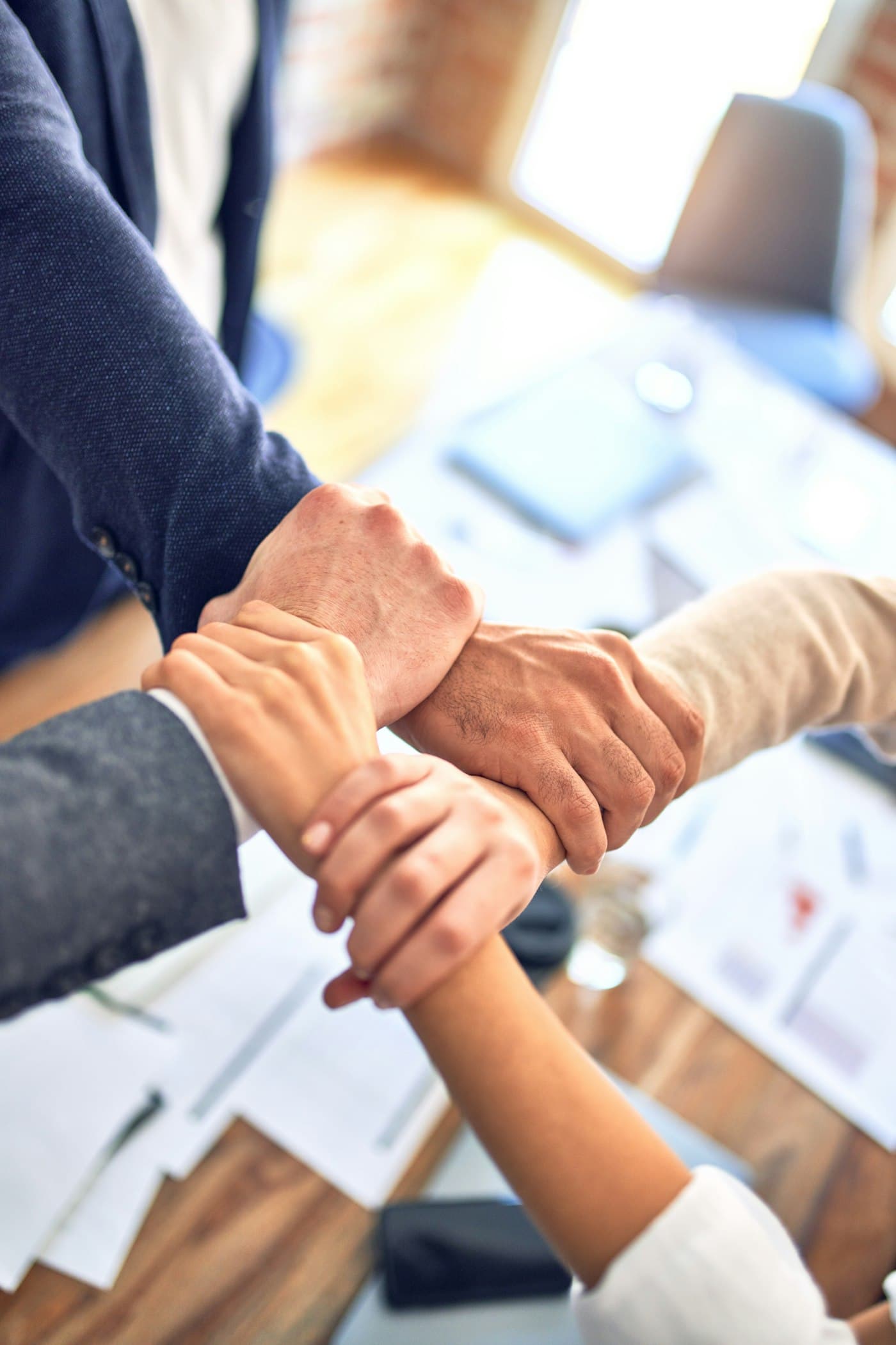 Professionals in a client business meeting