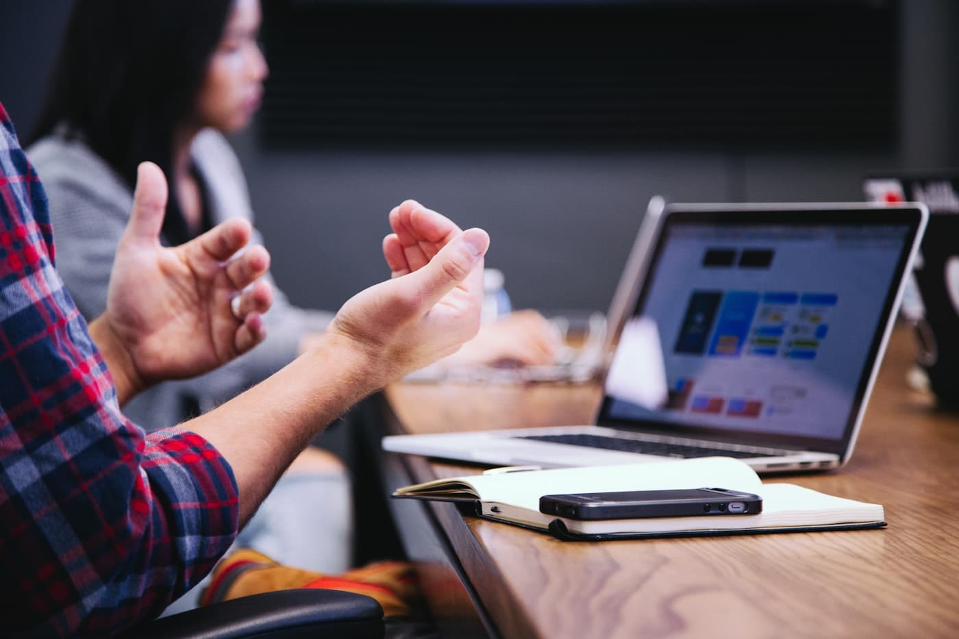 Managers in a professional business discussion