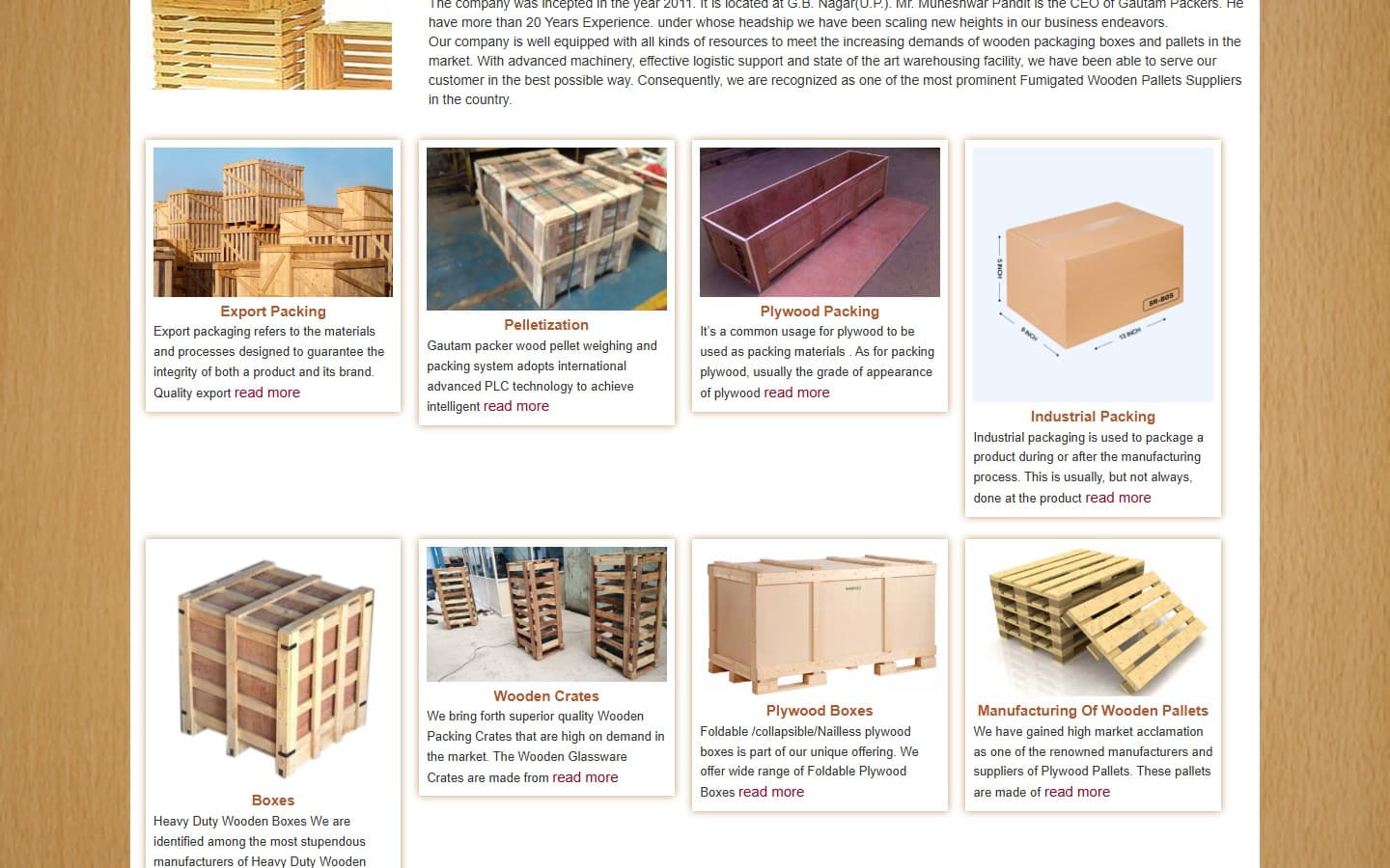 Gautam Packers products section view