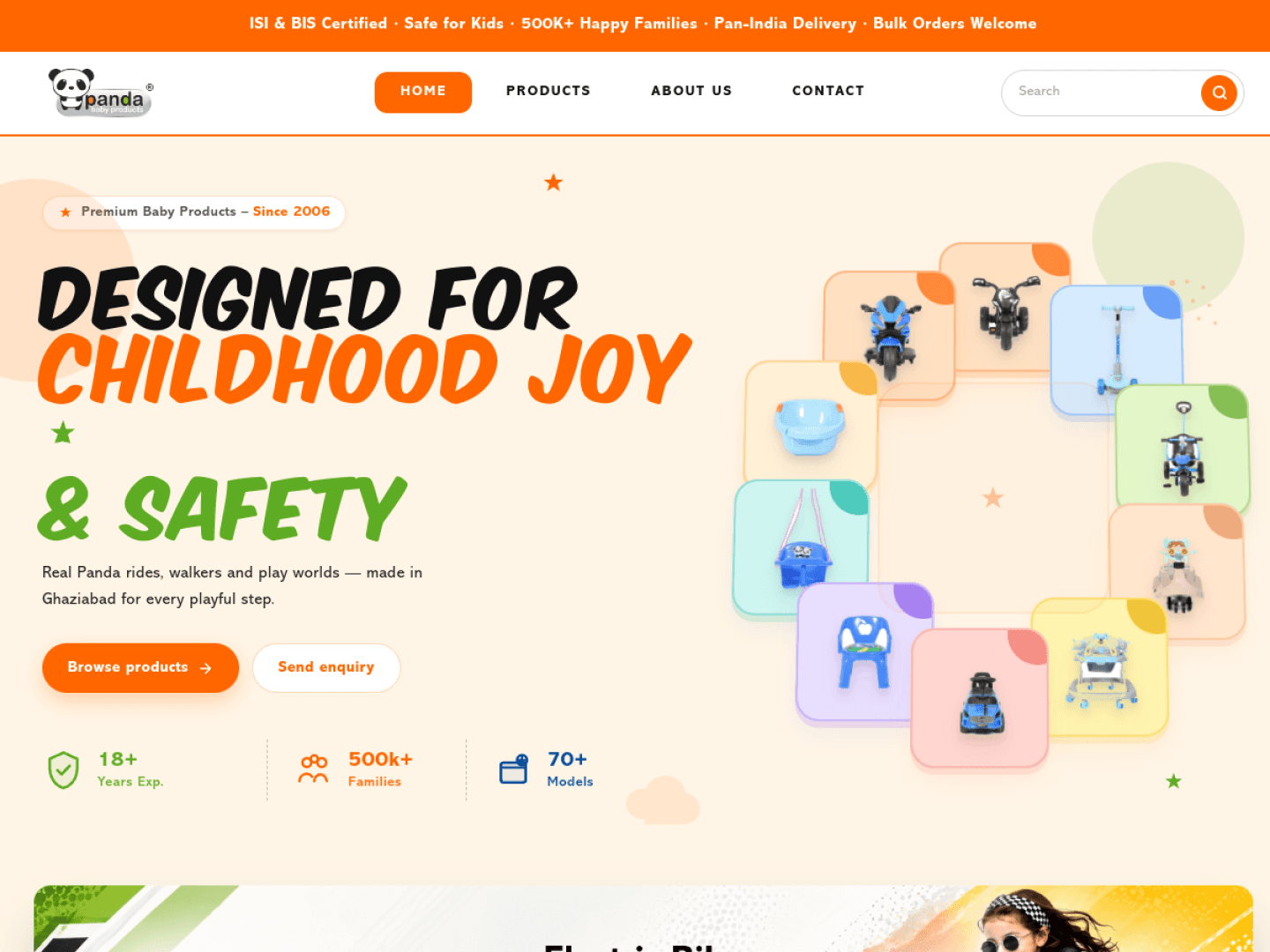 Panda International product catalogue website