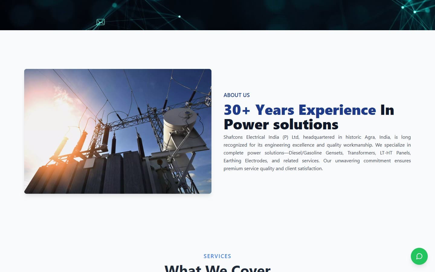 Shafcons website section view