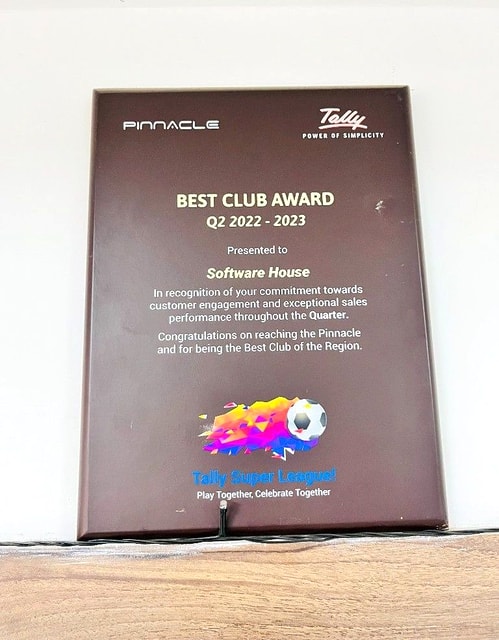 TallyPrime certificate of appreciation